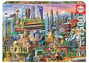 Asian Landmarks jigsaw puzzle 1500 Educa